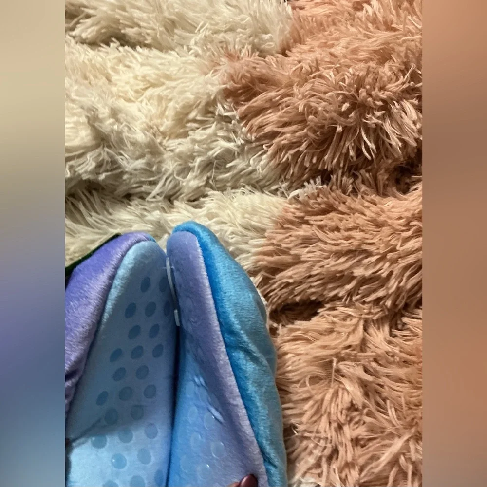 Wicked Blue and Purple Slipper Socks